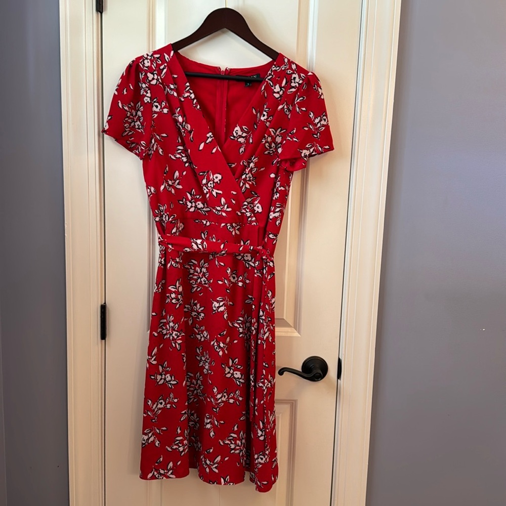 Ralph Lauren red floral dress